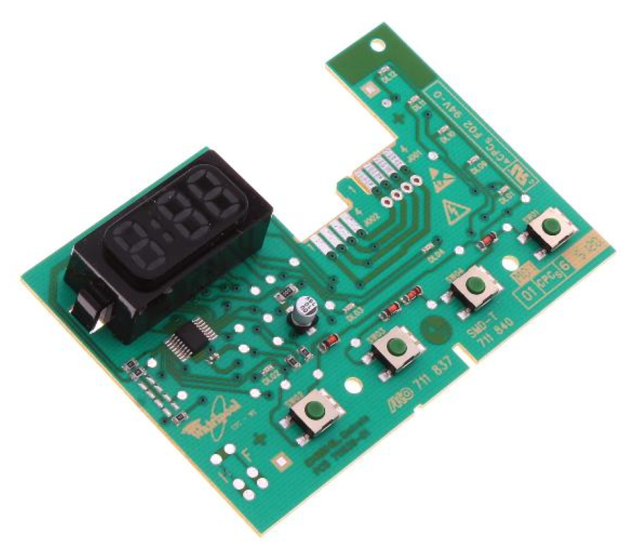 Bauknecht Modul E4 4 Opt. mit Display, Elektronikkomponente in Kunststoffgehäuse, Nahaufnahme