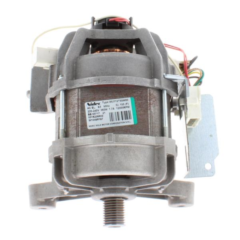 Bauknecht Motor UOZ112G63/1400/EU, Original Ersatzmotor, sichtbar mit Kabelanschlüssen und Bauknecht-Branding.