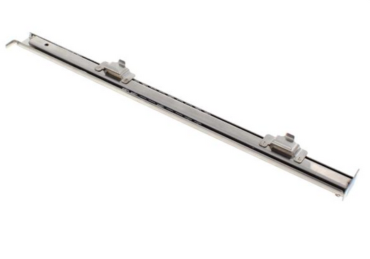 Bauknecht Schiene rechts C00637085, Originalersatzteil, zeigt die rechte Montageschiene aus Metall.