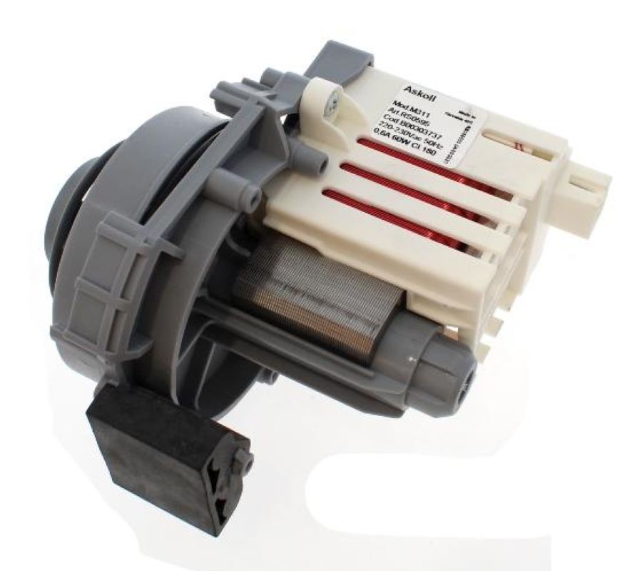 Bauknecht Umwälzpumpe Komplettset 220-230V, 50Hz mit Dichtung C00303737 für Waschmaschine und Geschirrspüler