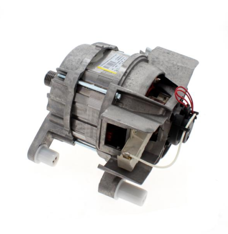 Originaler Bauknecht Motor Nidec WU112U45W00 für Waschmaschine, sichtbarer Blick auf den Motor mit Kabelanschlüssen.