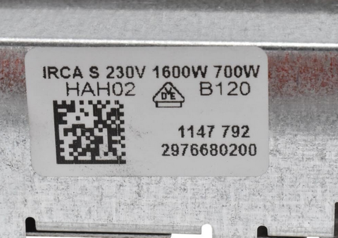 Originaler Heizkörper für Beko Wäschetrockner, Bauknecht Beko Sparefixd Ersatzteil, 2976680200, C00865371