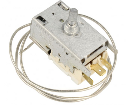 Beko Thermostat KDF26T4, Ersatzteil für Kühlschrank, sichtbarer Thermostatknopf und Anschluss.