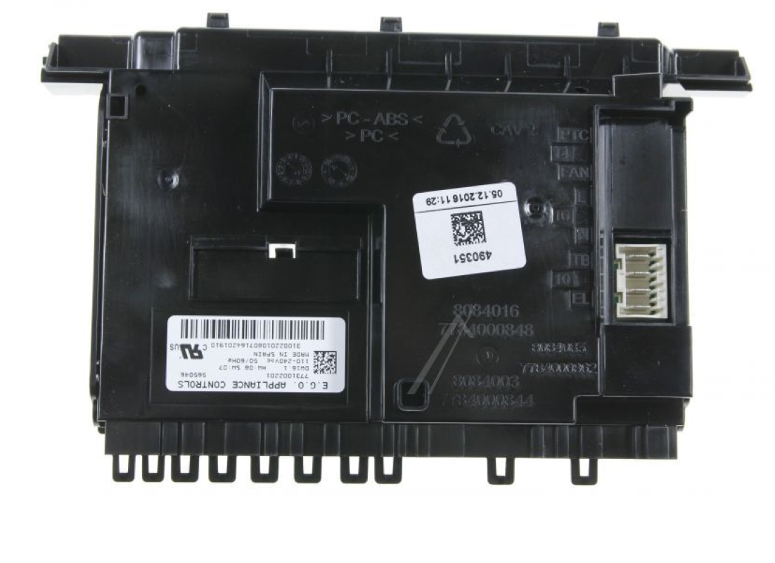 Gorenje Control Unit DW16.1 W/B ASSY 490351, Original Kontrolleinheit für Haushaltsgeräte, sichtbare Steuerungskomponenten