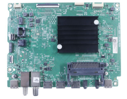 Original Gorenje Mainboard 55U67LEVS HT407886 für Fernseher, zeigt das Mainboard mit Anschlüssen und Bauteilen.