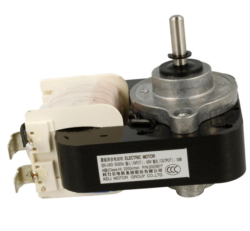 Original Hisense Lüftermotor HK2023977 für Trockner, sichtbar im Bild mit Anschluss und Metallgehäuse.