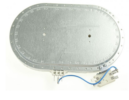 Midea Zweikreis-Strahlungsheizkörper, 2000W, ovales Design, elektrische Heizplatte für effiziente Wärme.