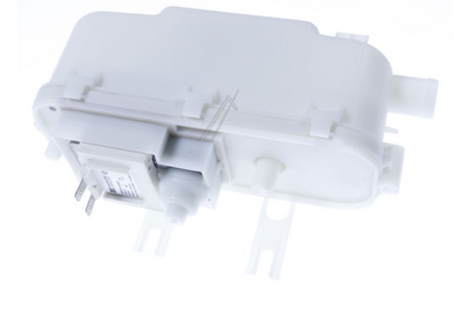 Miele Wasserablaufpumpe KPS25, 230V, 50Hz, für Geschirrspüler, zeigt die Pumpe mit Anschluss und Kabel