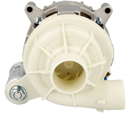 Original Vestel YXW-48-2-52L Waschpumpe mit 4-Umwälzmotor, passend für Waschmaschinen, in weißer Ausführung.