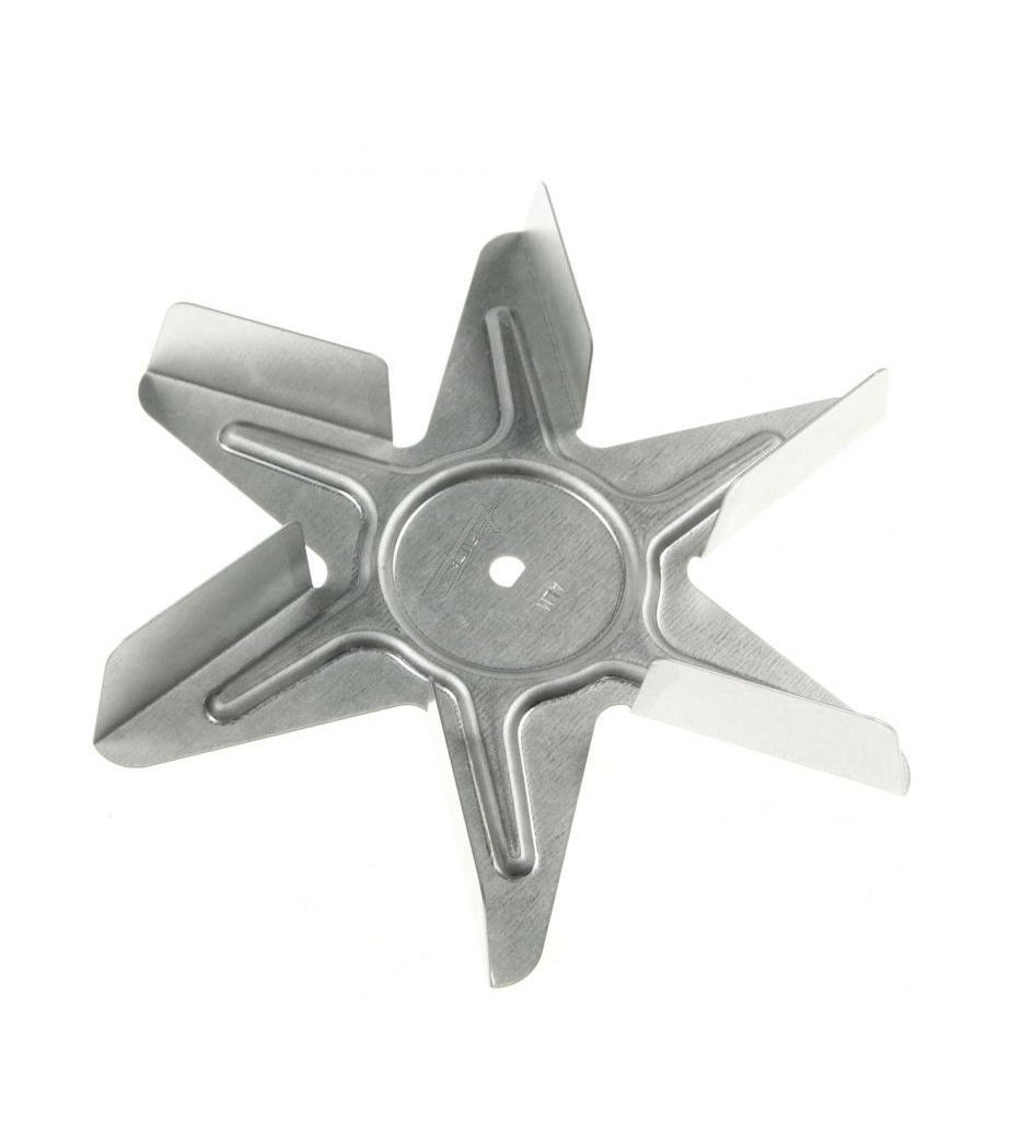 Whirlpool Indesit Turbinenrad 481010781712, Ansicht des schwarzen Pumpenrades für Waschmaschinen.